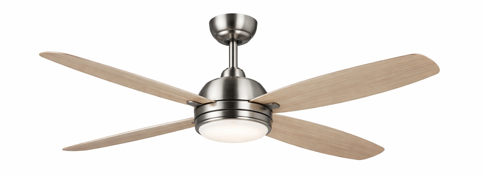 Ventico 4467DC plafondventilator met ledverlichting - zilver/eiken